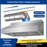 🔥Ready Stock🔥Exhaust Hood 304 Stainless Steel Kitchen Range Hood Set Commercial Range Hood Equipment
