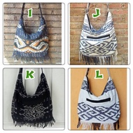 Tas Lombok Tenun Toraja Merah Kuning Etnik Selempang Besar Pria Wanita Tas Outdoor Pendaki Traveller