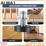 ALMA 8PCS Furniture Leveling Feet, Furniture Levelers Hardware Tools 1/4In Thread Levelers, Table Fe