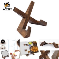 KOZEEY Wooden Cookbook Holder Stand Cookbook Recipe Holder Plate Holder Picture Frame