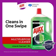 Ajax Boost Charcoal & Lime Antibacterial Multi Purpose Floor Cleaner 3L