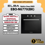 【FREE BASIC INSTALL】ELBA Built-in Oven DIVO EBO-N6770(BK) 7-Function