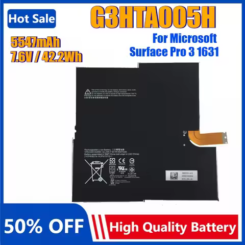 New G3HTA005H G3HTA009H Laptop Battery For Microsoft Surface Pro 3 1631 MS011301-PLP22T02 1577-9700