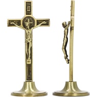 Cross Crucifix for Wall and Table Alloy Vertical Catholic Crucifix Crosses Standing Christian Cross 