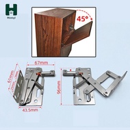 [Homyl] 2Pcs Tip Out Tray Hinges 45 Degrees s Hinge Compact 45 Degrees Downward Flip