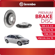 BREMBO Rear Discs (2pcs) - Compatible with Volvo S40 2.4i'04,S40 2.0'08,V40 T4,T5,V50 2.0,2.4,V50 T5