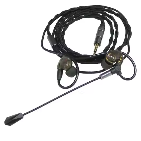 New Game Boom Microphone Earphone upgrade Cable MMCX Earphone Stereo Bass HIFI game Headphone Earbud