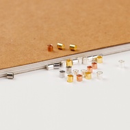 S925 Sterling Silver Positioning Tube Small Straight Tube diy Accessories Rose Gold Clip Flat Fixing