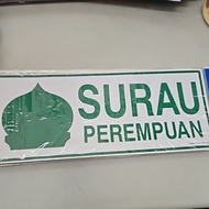 Surau Perempuan Sign Board Sticker