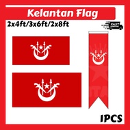 【Kelantan】Nylon Polyester/TC Kelantan Flag Kelantan Darul Naim Flag Bendera Kelantan Bendera Negeri 