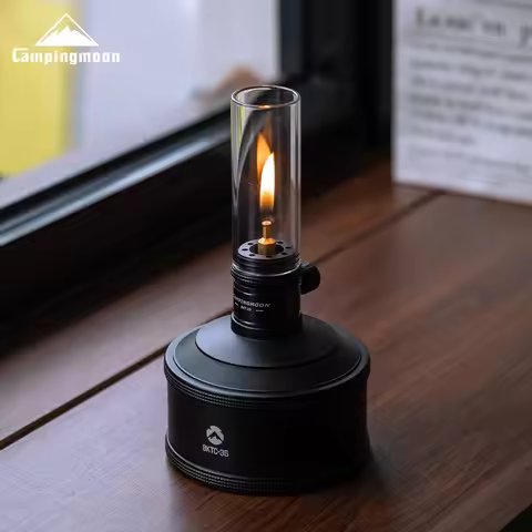 CAMPINGMOON BKT-1D Gas Coreless Candle Lamp Tent Gas Lamp Atmosphere Camping Flat Gas Straight Tube 