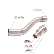 A Motorcycle Exhaust Pipe Escape Moto Middle Link Pipe For CB650F 2014-2018 CB650R 2019-2020 CBR650F 2014-2018 CBR650R 2