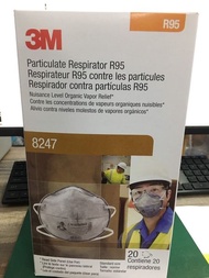 3M™ 8247 หน้ากากรองฝุ่น ละออง กลิ่นเจือจางของไอระเหยสารตัวทำละลาย R95