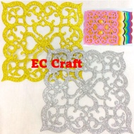 12” Kerawang EVA Perada Glittered Decor Board/Décor Kerawang Glitter Prada Foam PU Shining Kilat Met