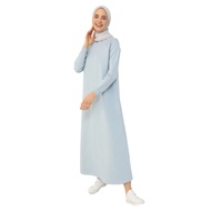 Refka by Modanisa Women Jubah Muslimah Casual Basic Dress Rib Cuff Muslim