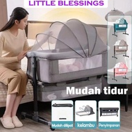 [Kelambu gratis]Tempat Tidur Bayi Ranjang Bayi Box Bayi Tempat Tidur Bayi Tempat Tidur Lipat Dinding