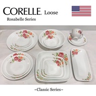 【Malaysia Ready Stock】▼☍Corelle Loose Rosabelle (Dinner Plate/ Luncheon Plate/ Bread Plate/ Serving Bowl/ Bowl/ Fish Pla