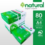 IK NATURAL A4 Copier Paper - 80gsm (1 Ream / 500 sheets)