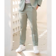 COCO-MAN ชุดสูทผู้ชาย สีเขียวพาสเทล เสื้อสูทกระดุม 2เม็ด มีกางเกงเข้าชุด สูทไปงานแต่ง สูทไปงาน