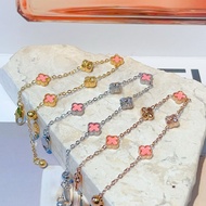 7mm pink lobster flower drawstring bracelet 750 Gold Rosegold Silver