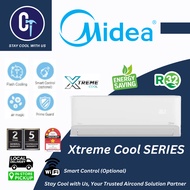 Midea R32 Aircond (1.0HP-2.5HP) MSAG Xtreme Cool Non Inverter Series With Ionizer Air Conditioner