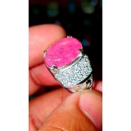 CINCIN BATU PERMATA RUBY KRISTAL ASLI CHATAM