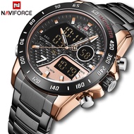 NAVIFORCE NEW Men Watch Top Luxury Brand  Army Fashion Casual Watches Stainless Steel Waterproof Quartz Wristwatches Clock