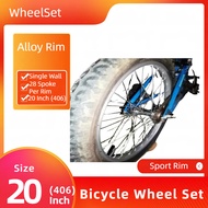 20 Inch Alloy Bicycle Wheelset (406) / Set Rim Basikal Aloi 20 Inci