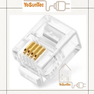 RJ11 Connector (10 pieces) RJ 11 Connector per piece 4 PIN Telephone Cable