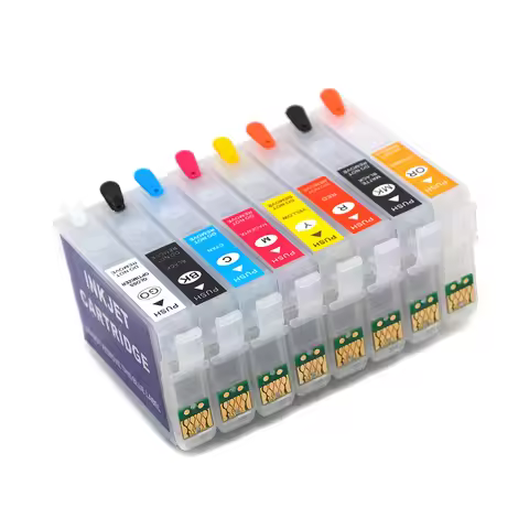 T324 T3240-T3249 Refillable Ink Cartridge For Epson SureColor P400 SC-P400 Printer With Permanent Ch