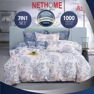 Exclusive Cadar Comforter Set (7IN1) 1000 Thread Count Bedsheet Queen & King Size | Ready Stock In M
