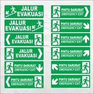 Acrylic Sign Board Acrylic EVACUATION ROUTE Sign