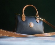 【老時光 OLD-TIME】早期二手義大利品牌TRUSSARDI肩背包波士頓包