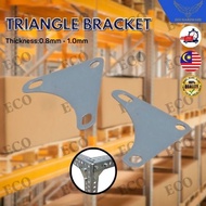 【Eco Hardware &amp; Necessary】Thick Slotted Angle Triangle Bracket/Corner Plate for Slotted Angle Bar / Bracket Siku Besi Rak Lubang/Breket 角铁片