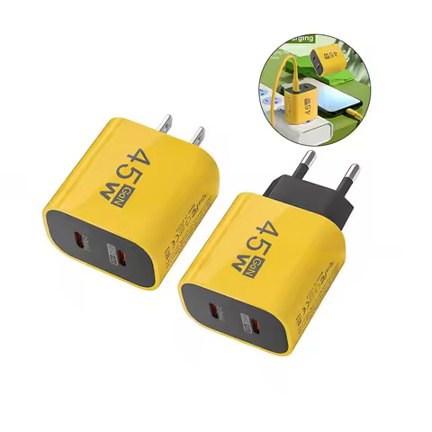 45W Dual Type-C Phone Charger For Iphone ForHuawei Realme PD Fast Charging Universal Tablet Pad Powe