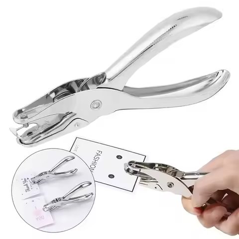 Single Hole Puncher Metal Hole Puncher Circle Shape Hand Paper Cutter For Scrapbooking Paper Crafts