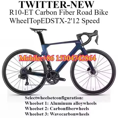 TWITTER new R10 carbon fiber road bike wheel top EDS TX 24 speed electronic shifter hydraulic disc b