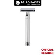 Edwin Jagger - DE Series - DE89 Chrome Double Edge Safety Razor (Long Handle)-SGPOMADES