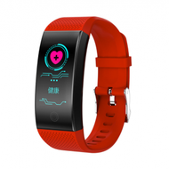 QW18智慧手環 心率血壓血氧多運動模式防水彩屏（紅色）