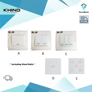 KHIND 1 Gang 1 Way (S1G12) / 2 Gang 1 Way (S2G12) / 3 Gang 1 Way (S3G12) Switch