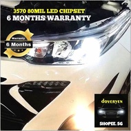 Toyota Vios Gen 4 6500k White LED Headlight / Fog Light Bulb No Dash Error 9005 9006 H7 H8 H9 H11 HB