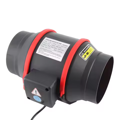 Vent Booster Fan Inline Duct Fan 6in Quiet Air Vent Booster Fan for Grow Tent Planting Indoor Place 