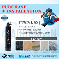 FREE INSTALLATION SERVICE Aquaman FRP942 (Black) Outdoor Water filter Sand Filter