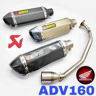 Akrapovic Exhaust Honda ADV160 Ekzos Full System Stainless Steel Tabung Muffler ADV 160 Motor Accessories Visor ETC036