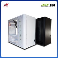 Acer U351 Tempered Glass Micro-ATX/ITX Gaming computer Case black white