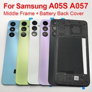 A05S Housing Middle Frame For Samsung Galaxy A05s A057F Battery Cover Back Rear Door Housing Replace