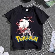 TW Summer New Product Children's Clothing Pokemon Boys Girls Children's Clothing T-Shirts Middle Sch