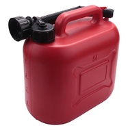 5L Car Fuel Tank Can Spare Plastic Petrol Gas Container Anti-Static Fuel Carrier with Pipe for Car T