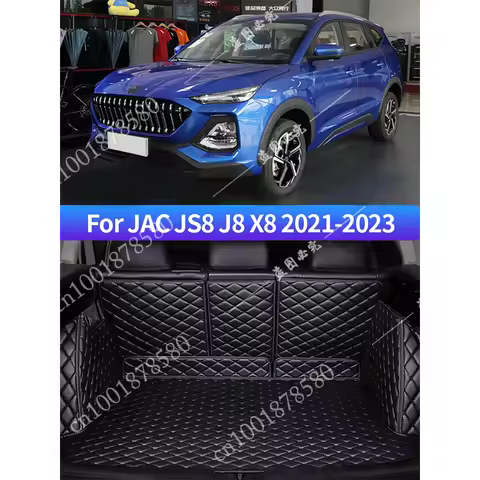 3D PU For JAC JS8 J8 X8 2021-2023 PU Car trunk mat Leather Waterproof Car Accessories Fully Surround