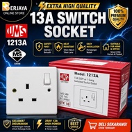 [READY STOCK] [SIRIM] UMS 1213A SWITCH SOCKET OUTLET/ 13A 1 GANG SWITCH SOCKET